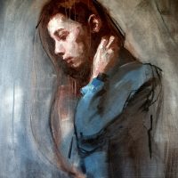 Girl with Hand in Neck