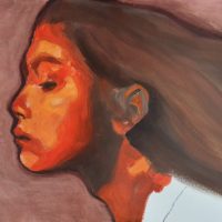 Girl with Orange Face