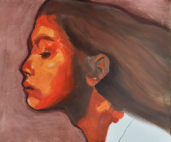 Girl with Orange Face