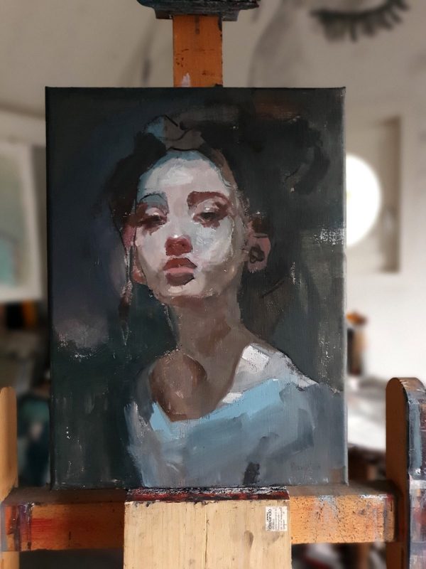 Girl with Blue Sweater - Image 3
