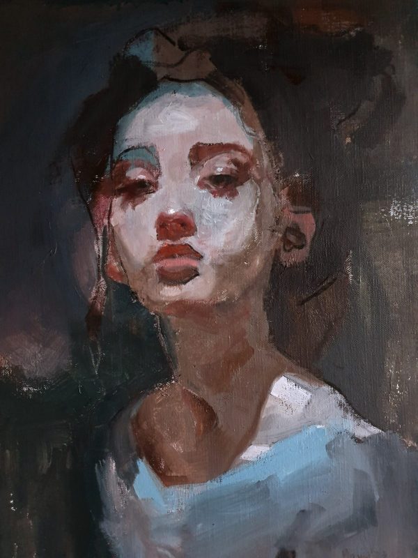 Girl with Blue Sweater