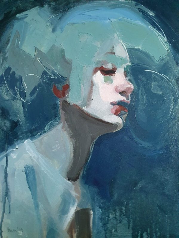 Girl with Bluegreen Hair